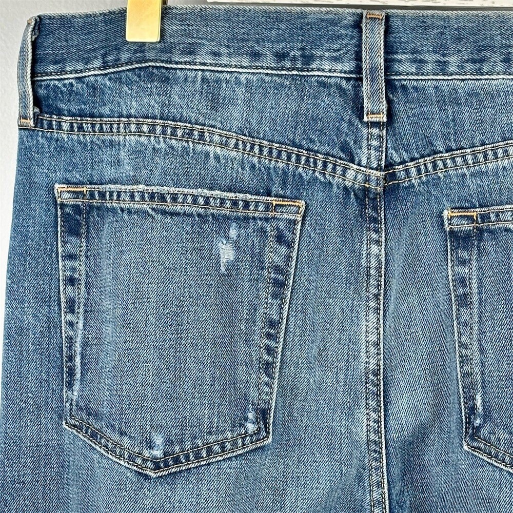 Outerknown S.E.A. Jeans Size 31 Fillmore Boyfriend Distressed Medium Wash - Picture 7 of 12